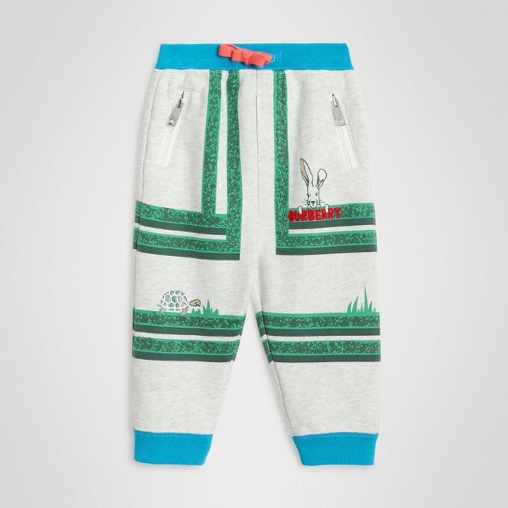 Burberry Burberry Childrens Hedge Maze Print Cotton Trackpants, Size: 2y, Multicolour