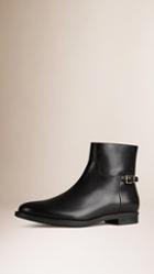 Burberry Equestrian-style Leather Ankle Boots