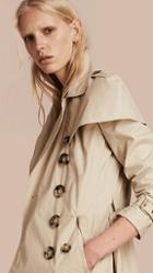 Burberry Lightweight Cape Detail Cotton Trench Coat