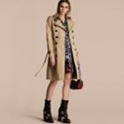 Burberry Burberry Cotton Gabardine Trench Coat With Regimental Piping, Size: 00, Yellow