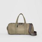 Burberry Burberry Large Ekd Aviator Nylon And Leather Barrel Bag, Green