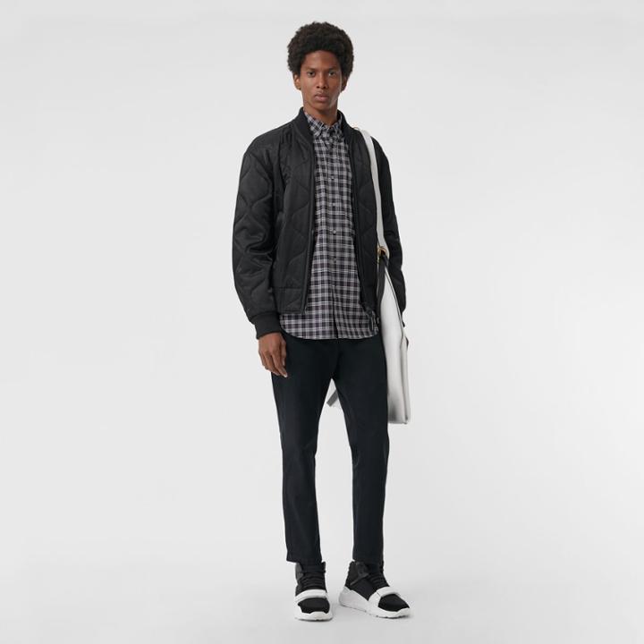 Burberry Burberry Small Scale Check Cotton Shirt, Blue