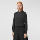 Burberry Burberry Long-sleeve Monogram Motif Silk Cotton Top, Size: Xs