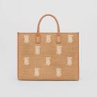 Burberry Burberry Large Faux Raffia And Leather Freya Tote