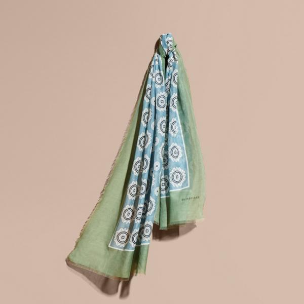 Burberry Pyjama Print Cotton Silk Scarf