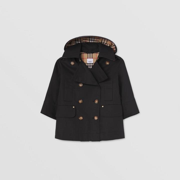 Burberry Burberry Childrens Detachable Hood Cotton Twill Trench Coat, Size: 10y