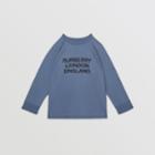 Burberry Burberry Childrens Long-sleeve Logo Print Cotton Top, Size: 14y, Blue