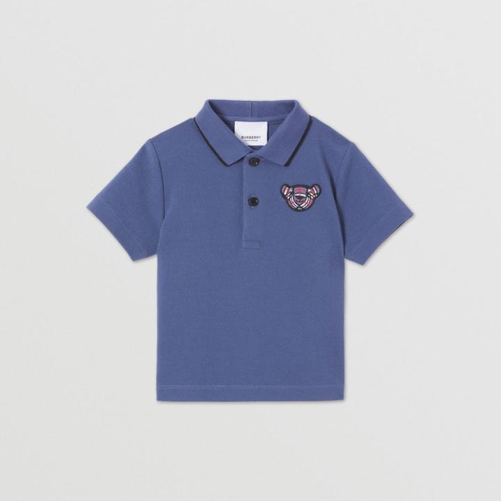 Burberry Burberry Childrens Thomas Bear Motif Cotton Piqu Polo Shirt, Size: 12m