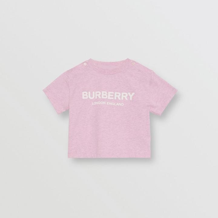 Burberry Burberry Childrens Logo Print Cotton T-shirt, Size: 2y, Pink