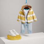 Burberry Burberry Reversible Stripe And Vintage Check Hooded Jacket, Size: 3y, Yellow