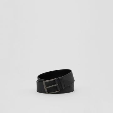 Burberry Burberry Charcoal Check And Leather Belt, Size: 100