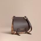 Burberry Burberry The Bridle Crossbody Bag In Haymarket Check, Brown