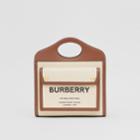 Burberry Burberry Medium Two-tone Canvas And Leather Pocket Bag