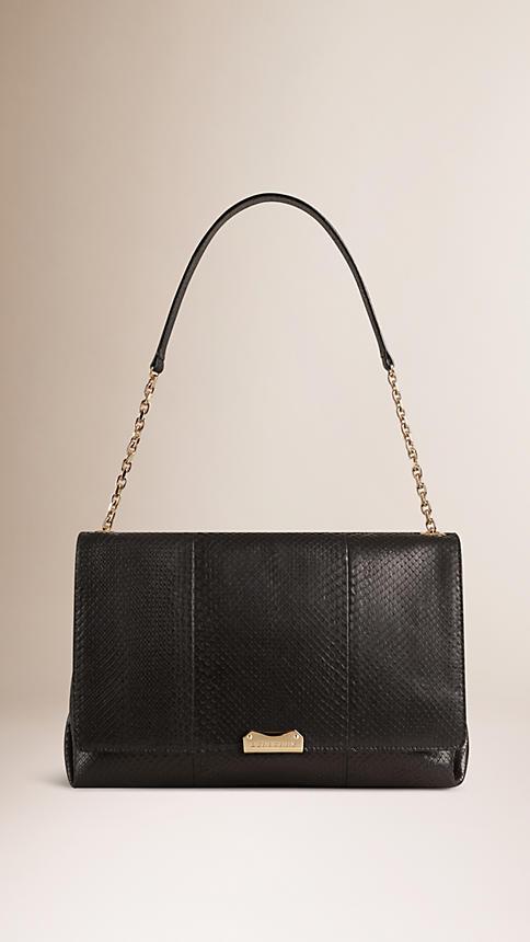 Burberry Large Python Shoulder Bag