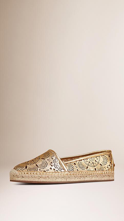 Burberry Laser-cut Lambskin Espadrilles