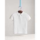 Burberry Burberry Check Placket Polo Shirt, Size: 8y, White