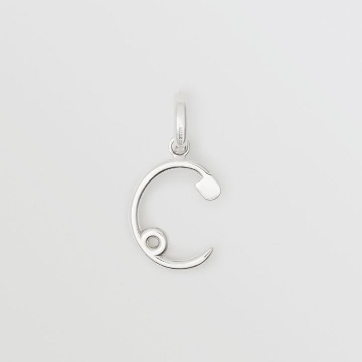 Burberry Burberry Kilt Pin 'c' Alphabet Charm, Grey