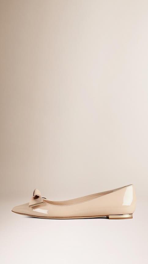 Burberry Bow Detail Leather Ballerinas