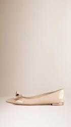 Burberry Bow Detail Leather Ballerinas