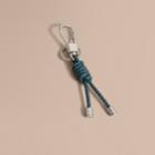 Burberry Burberry Braided Leather Knot Key Ring, Blue