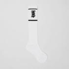 Burberry Burberry Monogram Intarsia Cotton Blend Knee-length Socks