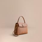 Burberry Burberry Medium Grainy Leather And House Check Tote Bag, Beige