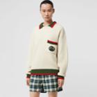 Burberry Burberry Rib Knit Wool Cashmere Sweater, White