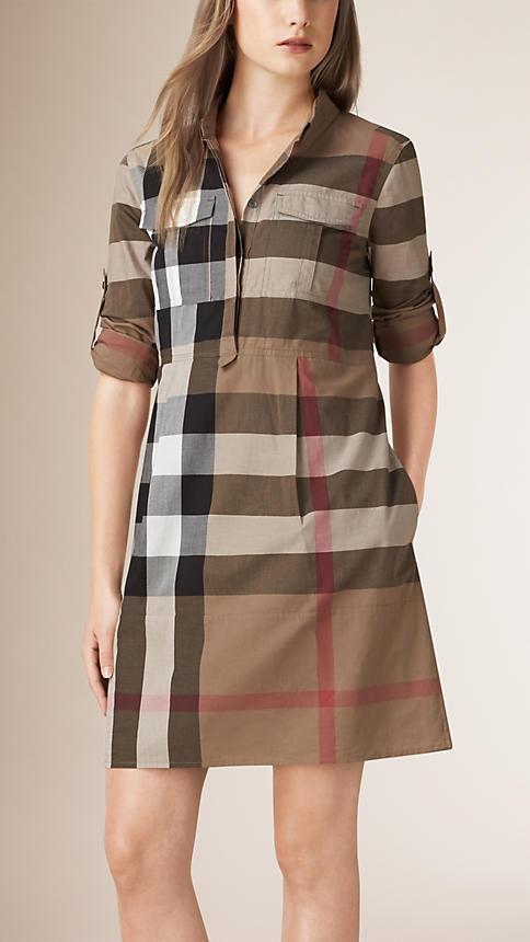 Burberry Brit Check Cotton Dress