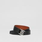 Burberry Burberry Reversible Monogram Motif Leather Belt, Size: 95, Black