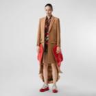 Burberry Burberry Camel Hair Tailored Coat With Detachable Gilet, Size: 02, Brown
