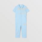 Burberry Burberry Childrens Short-sleeve Horseferry Print Cotton Jumpsuit, Size: 10y