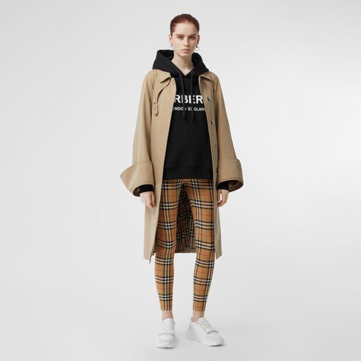 Burberry Burberry Logo Detail Vintage Check Leggings, Yellow