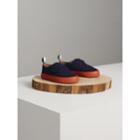 Burberry Burberry Two-tone Brogue Detail Suede Trainers, Size: 9.5, Blue