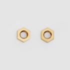 Burberry Burberry Gold-plated Nut Earrings, Yellow