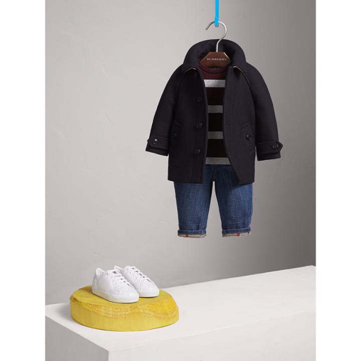 Burberry Burberry Wool Cashmere Blend Car Coat, Size: 3y, Blue