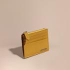 Burberry Burberry London Leather Zip-top Card Case, Yellow