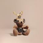 Burberry Thomas Bear Charm In Studded Check Cashmere