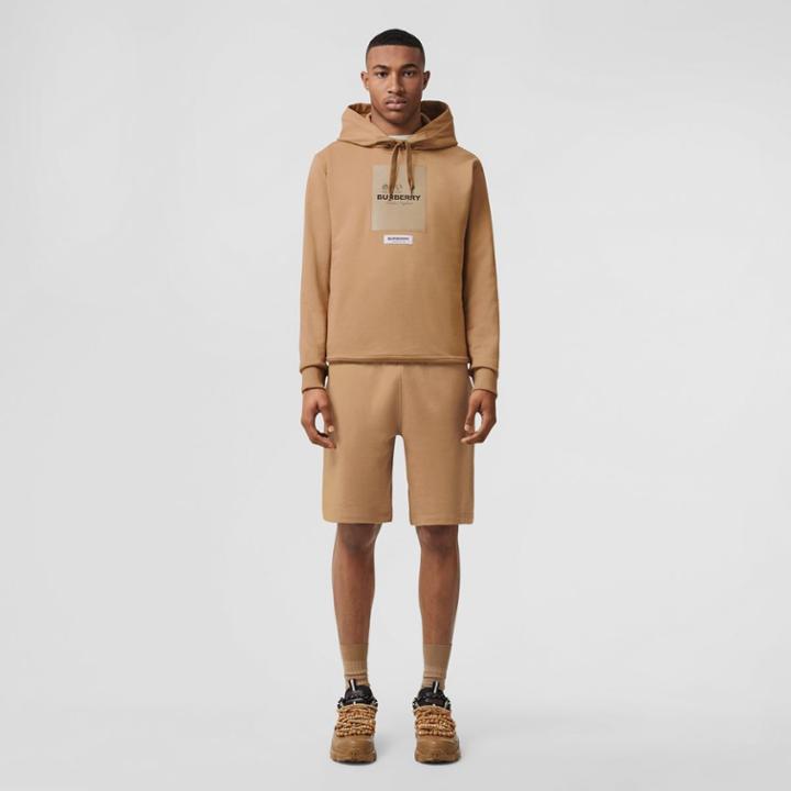 Burberry Burberry Label Appliqu Cotton Hoodie, Size: M