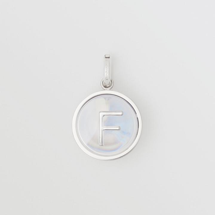 Burberry Burberry Marbled Resin 'f' Alphabet Charm, Brown