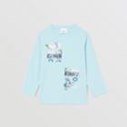 Burberry Burberry Childrens Long-sleeve Montage Print Cotton Top, Size: 6y