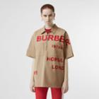 Burberry Burberry Short-sleeve Horseferry Print Cotton Shirt, Size: 00, Yellow