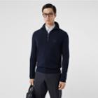 Burberry Burberry Monogram Motif Cashmere Funnel Neck Sweater, Size: Xxl, Blue