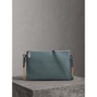 Burberry Burberry Embossed Leather Clutch Bag, Blue