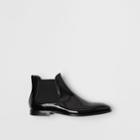 Burberry Burberry Polished Leather Chelsea Boots, Size: 43, Black