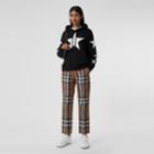 Burberry Burberry Check Wool Cropped Trousers, Size: 02, Beige