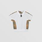 Burberry Burberry Childrens Monogram Motif Vintage Check Panel Cotton T-shirt, Size: 6y, Beige