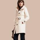 Burberry Burberry Technical Wool Cashmere Funnel Neck Coat, Size: 00, White