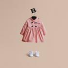 Burberry Burberry Stretch Cotton Trench Dress, Size: 3y, Pink