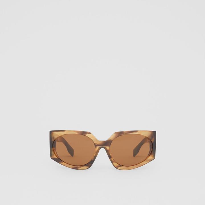 Burberry Burberry Geometric Frame Sunglasses, Bright Tortoiseshell