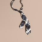 Burberry Slim Cut Painterly Check Print Silk Tie